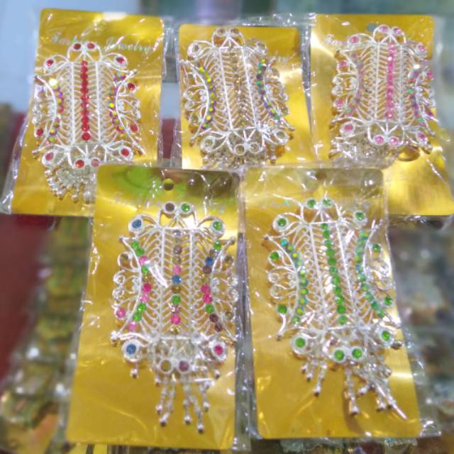 Bros JilbabMotif Pintu Aceh Kualitas 1 Besar Gold Dan Silver