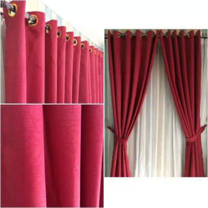 Gorden Polos Jendela Pintu Smoking