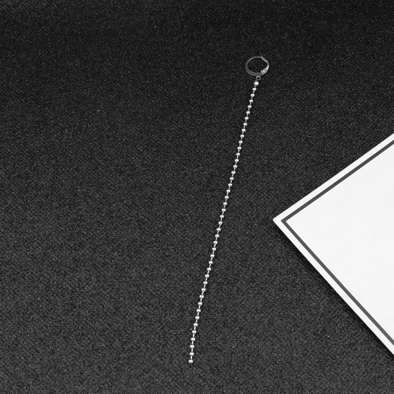 BTS Chengcheng Anting Panjang Rantai Stainless Steel Model Piercing &amp; Tanpa Tusuk untuk Pria/Wanita