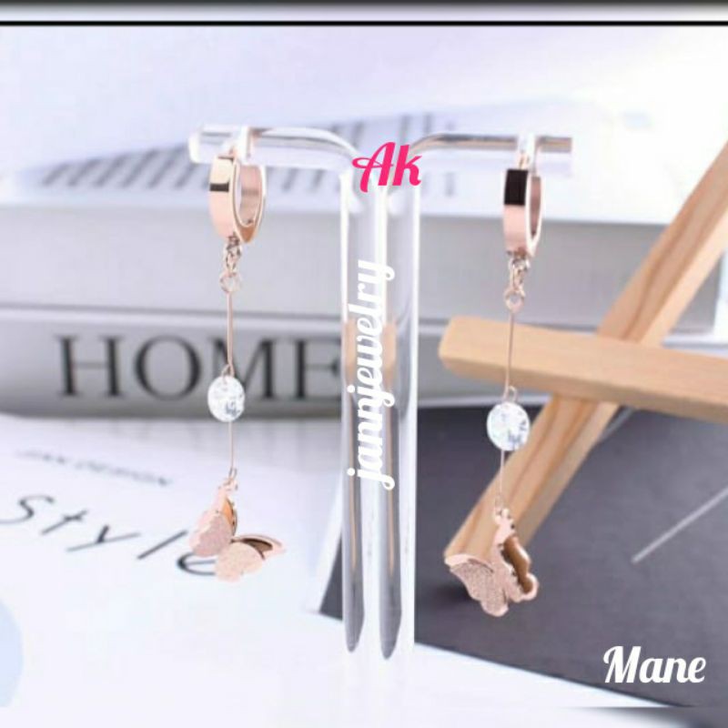 Anting Panjang Titanium Anti Karat dan Alergi (AP-3)