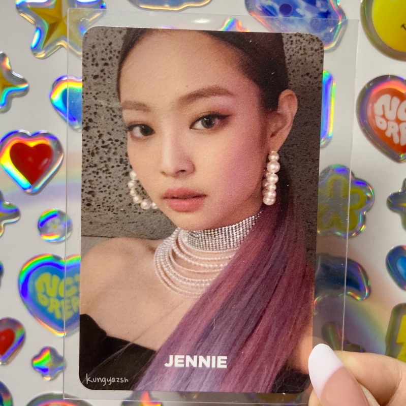 jennie & jisoo square up pink ver photocard