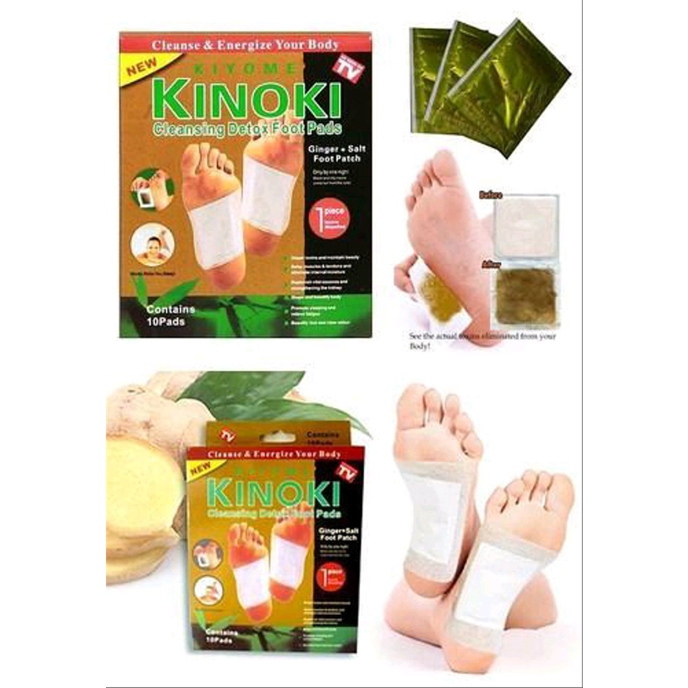 Kinoki Detox Kaki Original untuk menghilangkan racun dalam tubuh 1 Box Isi 10 pcs