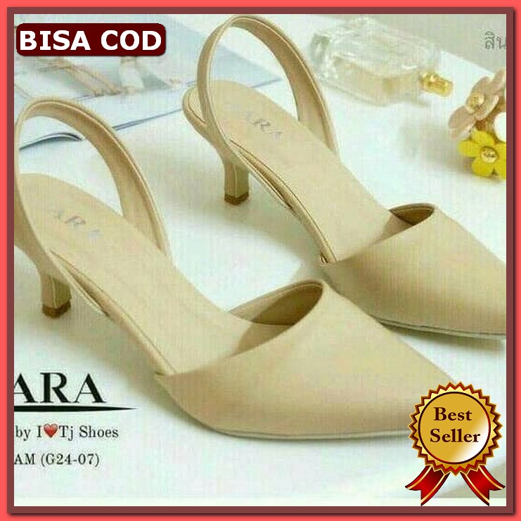 Star Plus Bbc 9Ap8Cy Sandal Wanita Kerut Silang// Sandal Hak Ungu JE234 High Heels Nr01 Cream - Cr
