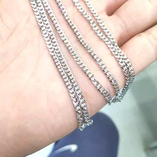 Kalung Pria Sisik Naga Perak 925 Silver lapis emas putih panjang rantai