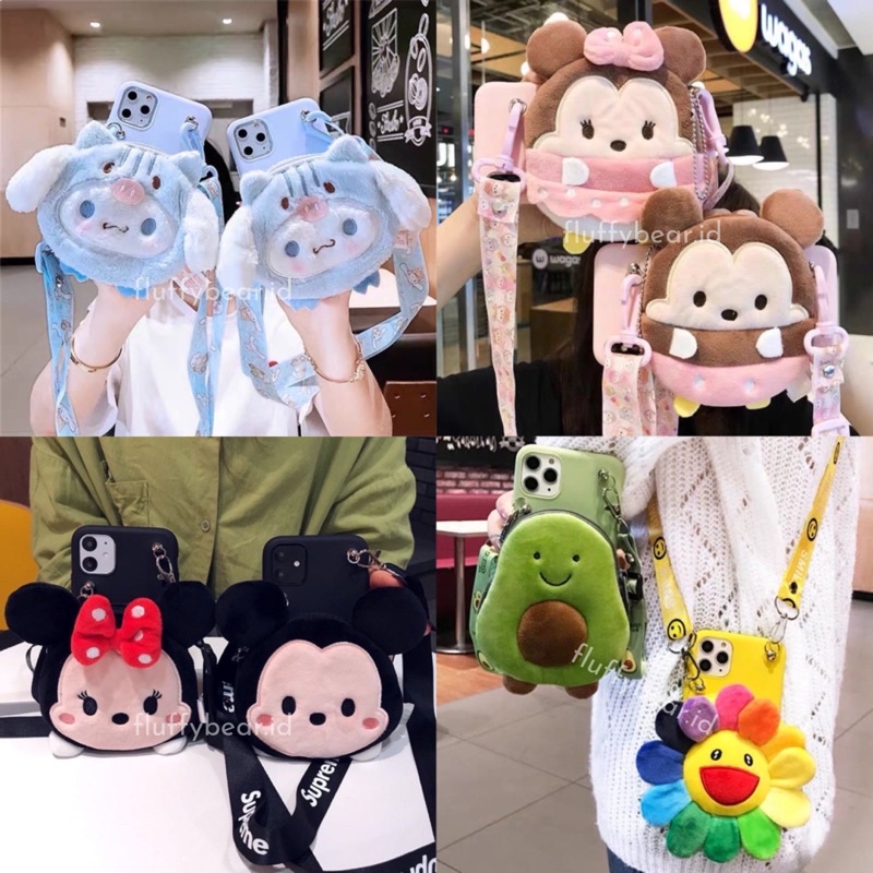 CINNAMOROLL FUR PHONE BAG CASE/TAS CASE HP CINNAMOROLL/IPHONE/SAMSUNG/OPPO/VIVO/XIAOMI/REDMI/REALME