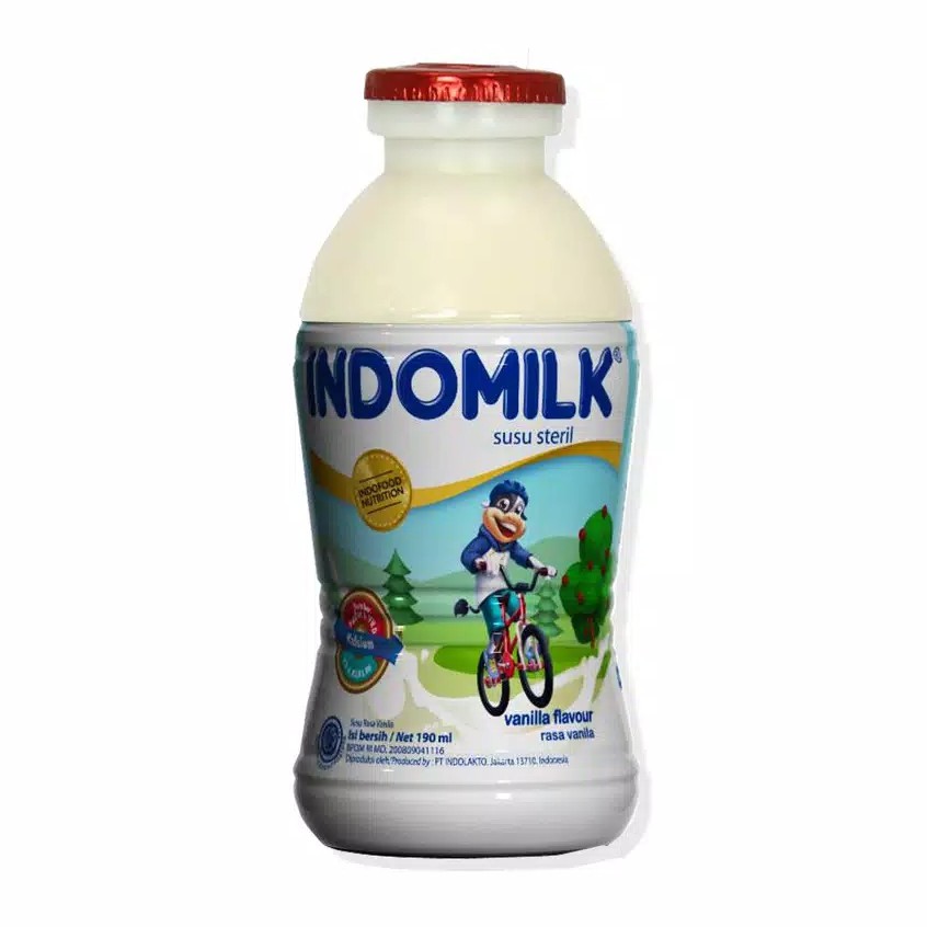 

Indomilk Susu Steril Rasa Vanilla 190 ml - Botol