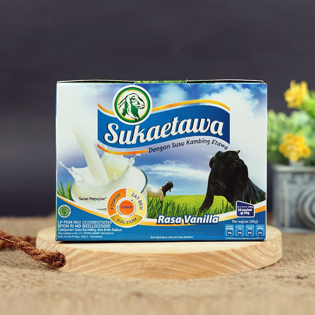 

Susu kambing Etawa sachet - Sukaetawa (Vanila)