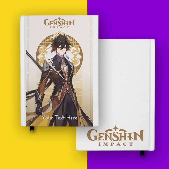 

Notebook Anime Game Genshin Impact Zhongli Hardcover Buku Tulis Catatan Custom Nama Notes Agenda Planner Diary Jurnal