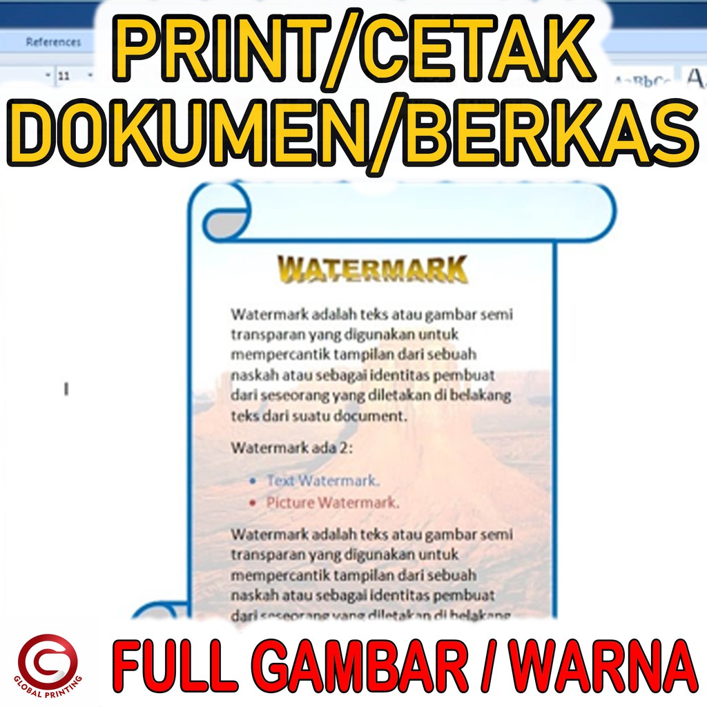 

PRINT DOKUMEN / PRINT SURAT - HVS A4/F4 75 GSM SATU SISI ( FULL GAMBAR )