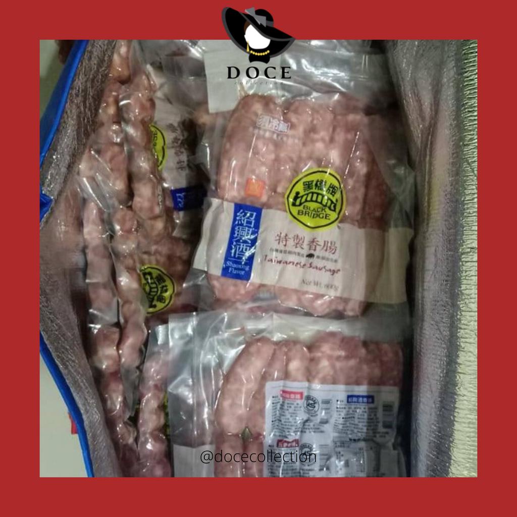 

Black Bridge Sausage Original Five Spice Spicy Garlic Taiwan Sosis Daging Pork 600gr
