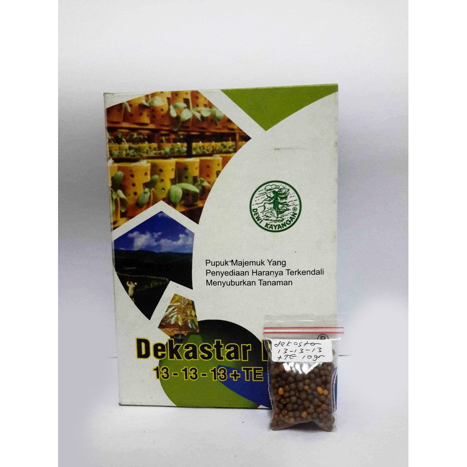 eceran 10 gram Dekastar Plus 13-13-13+TE PUPUK tanaman hiasbonsai daun akar tunas generatif osmocote