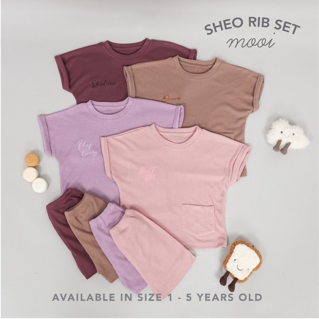 Mooi Sheo Rib Set / Setelan Anak Unisex