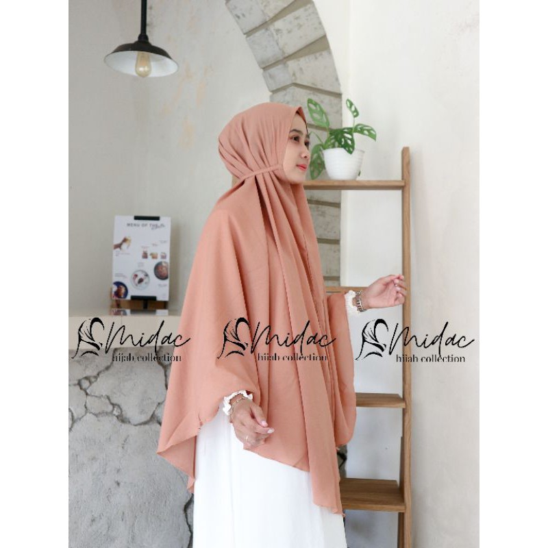 Bergo Maryam Jumbo Premium // Syar'i Diamond Tanpa Pet //Khimar Jumbo