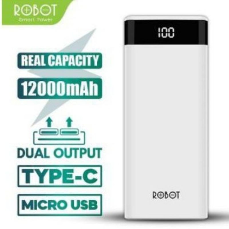 POWERBANK POWER BANK RT210 RT 210 12000MAH 12000 MAH 2 USB PORT OUTPUT DIGITAL DISPLAY USB TYPE C