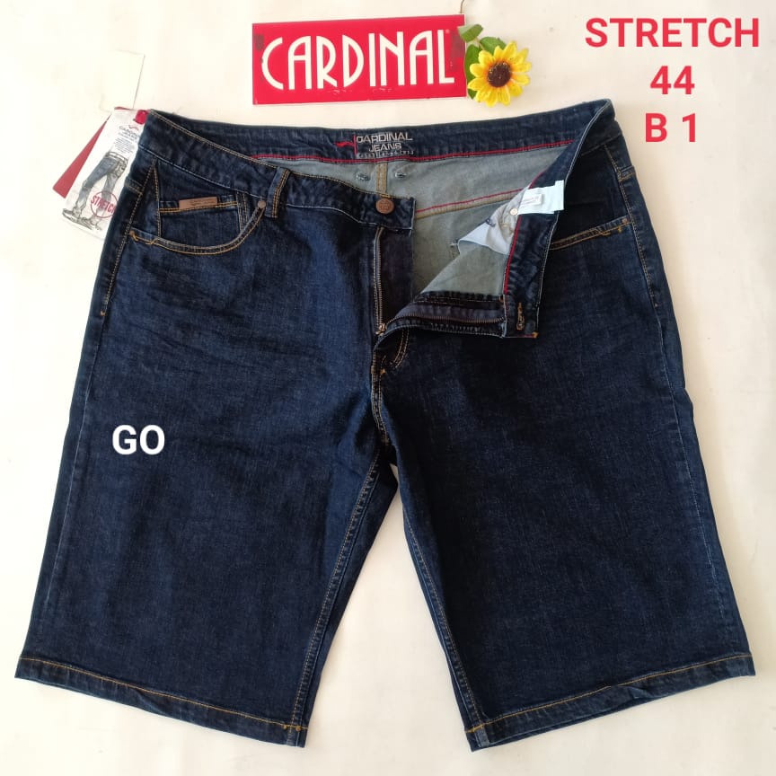 gof 40-46R CARDINAL JEANS Celana Pria Celana Pendek Bermuda Casual Sobek Slimfit Reguler Fit Reguler