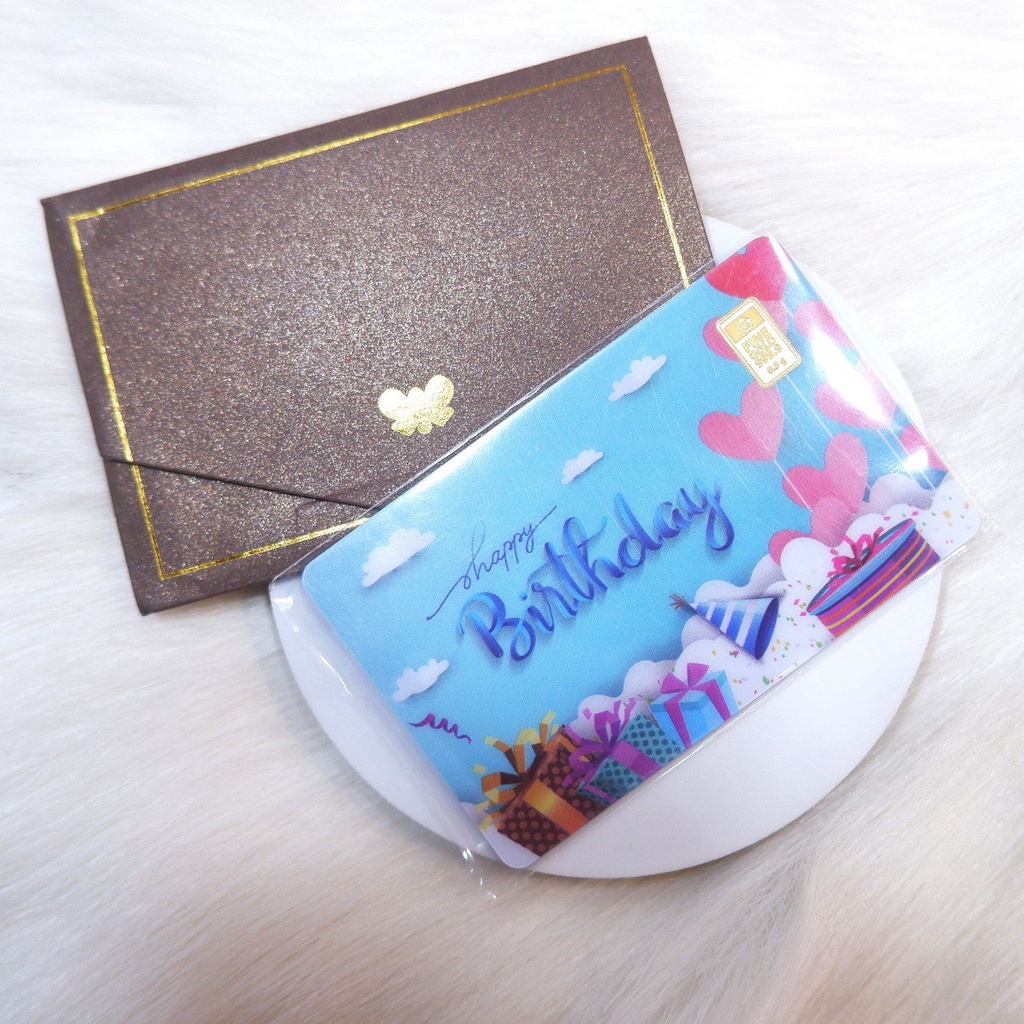 EMAS LOGAM MULIA HADIAH GIFT SERIES ANTAM HARTADINATA 9999 EMAS KITA 0.5 & 1 GRAM GR-HAPPY BIRTHDAY ANTAM
