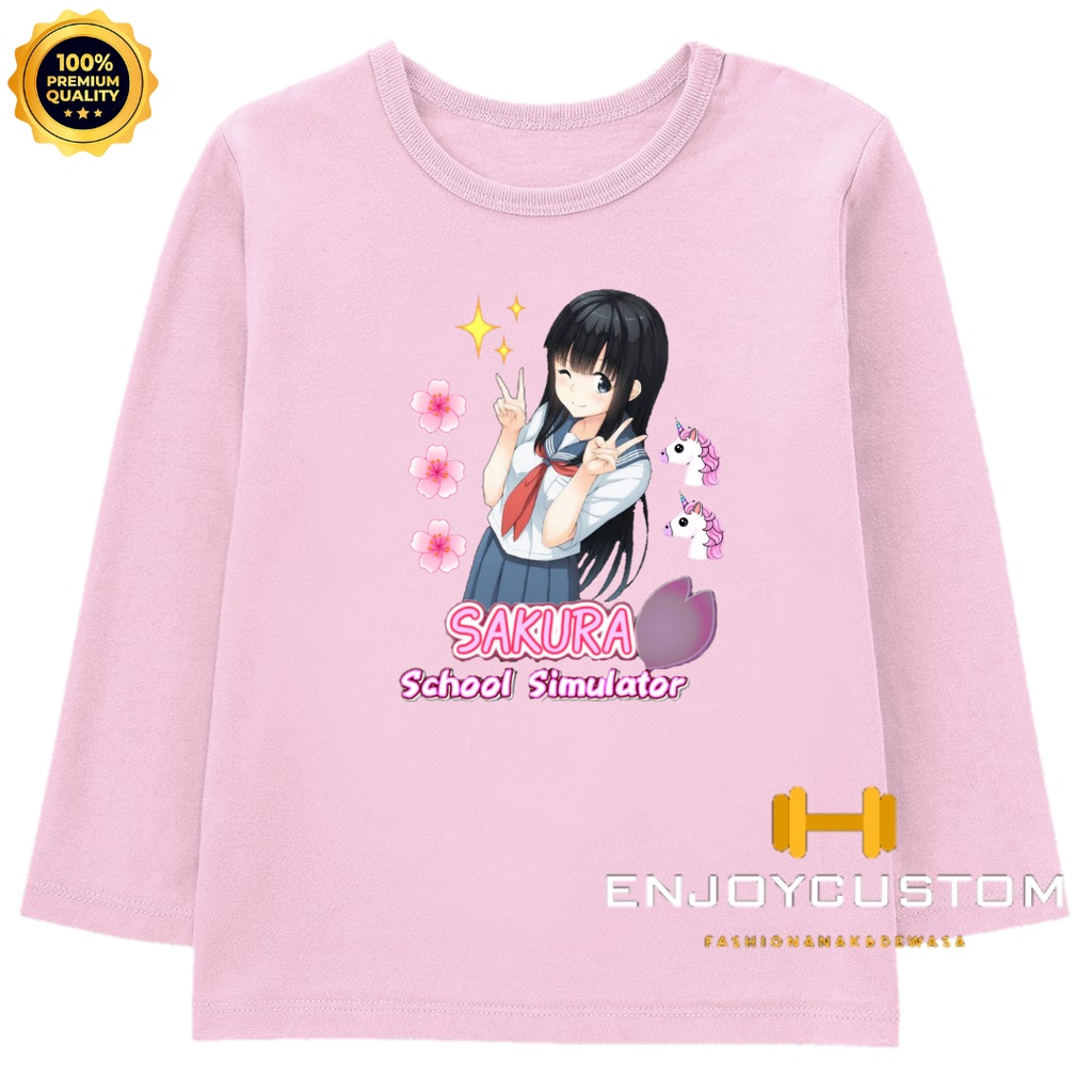 BAJU KAOS ANAK SAKURA SCHOOL SIMULATOR LENGAN PANJANG TERBARU