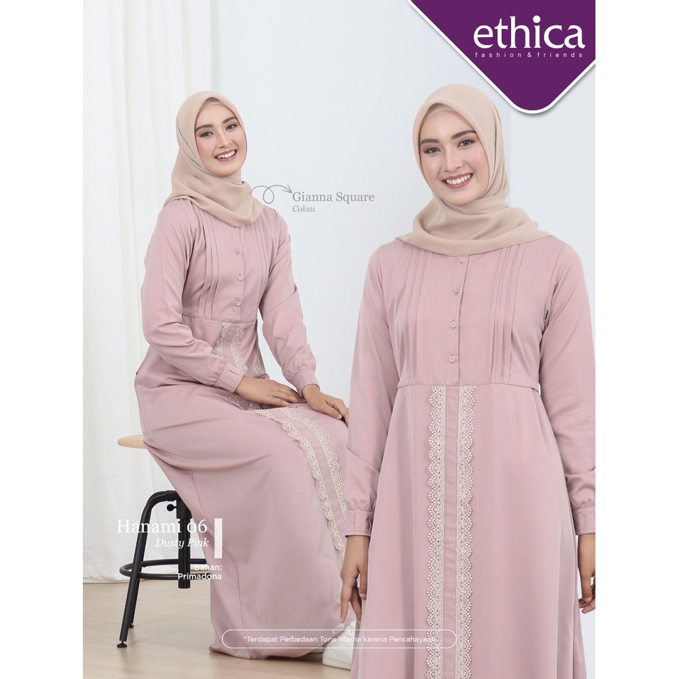 BAJU GAMIS TERBARU ETHICA/HANAMI 06 DUSTY PINK