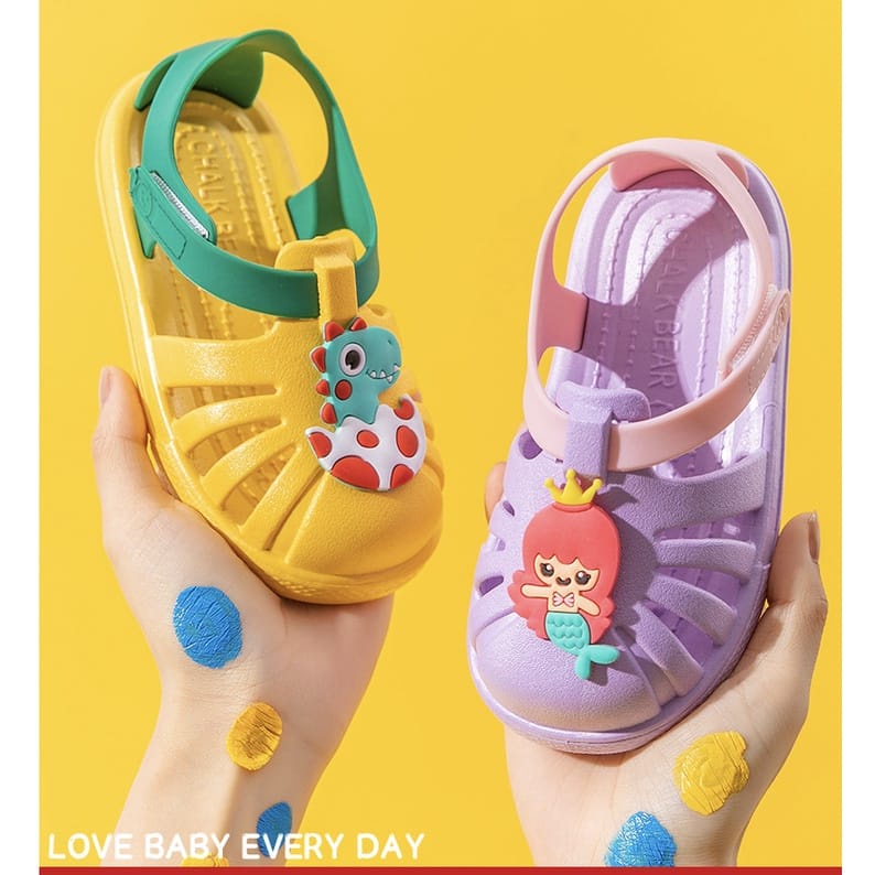 HappyOliver SEORA SANDAL anak Sandal slop anak laki perempuan cewek import