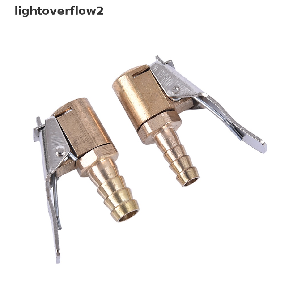 (lightoverflow2) Adaptor Konektor Katup Pentil Ban Mobil Bahan Kuningan