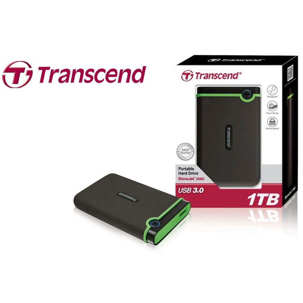 Hardisk External Transcend 25M3 1TB Antishock USB 3.0 Military Drop Test