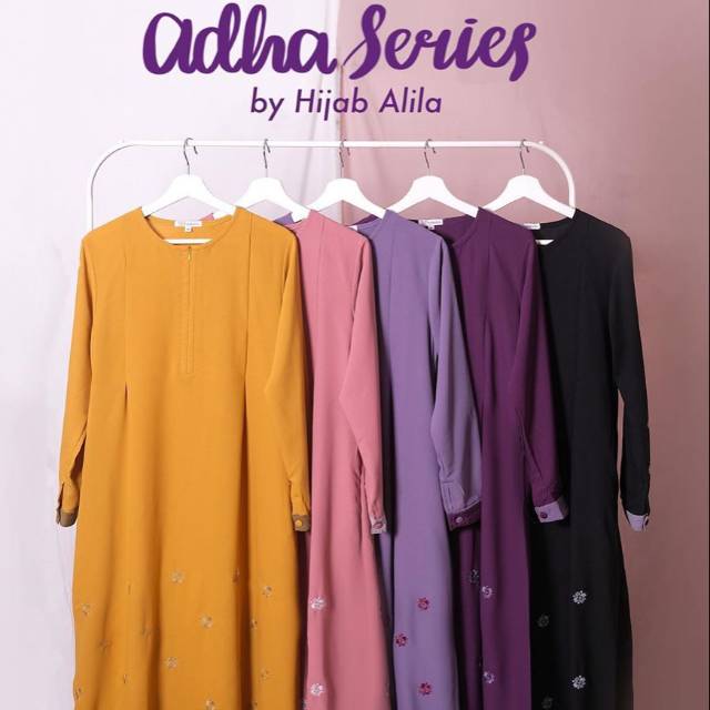 SET JASMINE BORDIR / HIJAB ALILA / GAMIS BORDIR