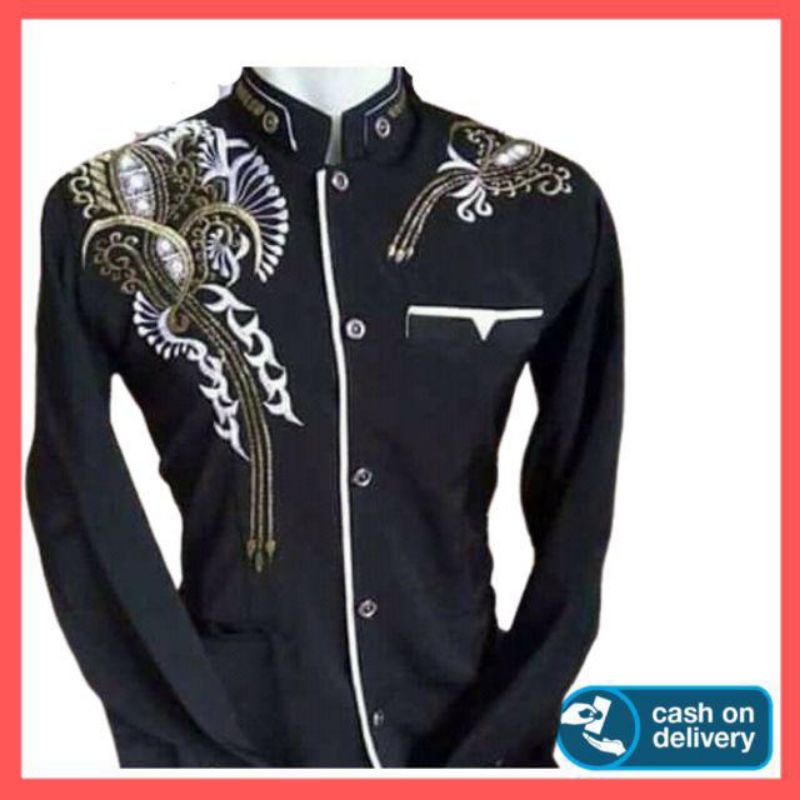 BAJU MUSLIM LENGAN PANJANG JASKO JAS KOKO BORDIIR PRIA