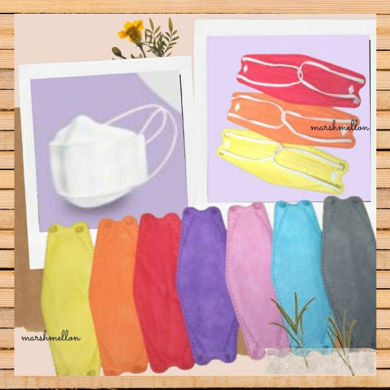 MASKER HIJAB KF94 WARNA WARNI HEADLOOP KOREA DEWASA KARAKTER MOTIF LUCU MIX LAKI PEREMPUAN PASTEL HI