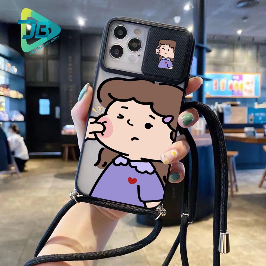 SOFTCASE SLINGCASE SLIDE PELINDUNG KAMERA GIRLS SAMSUNG OPPO VIVO REALME IPHONE XIAOMI ALL TYPE JB5162