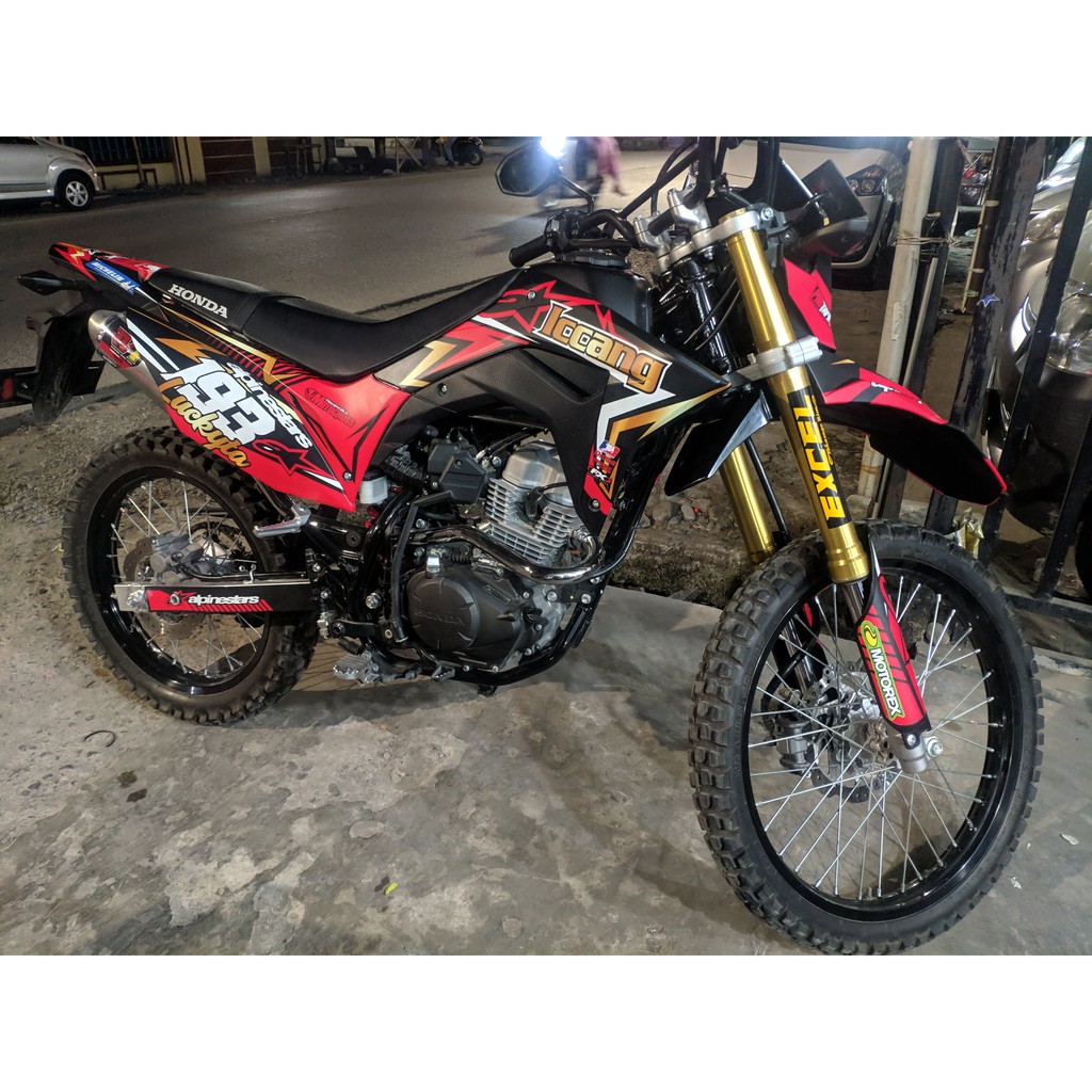 Stiker CRF 15L Decal Full Body CRF 150L Red Gold Premium Doff DNKZ