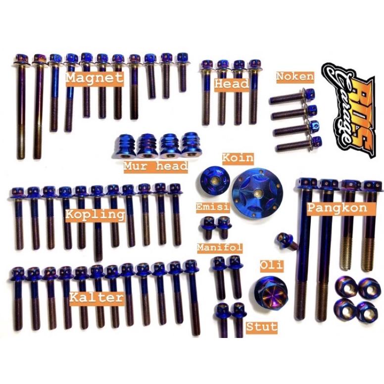 Baut Probolt Full Mesin Tiger Megapro Gl