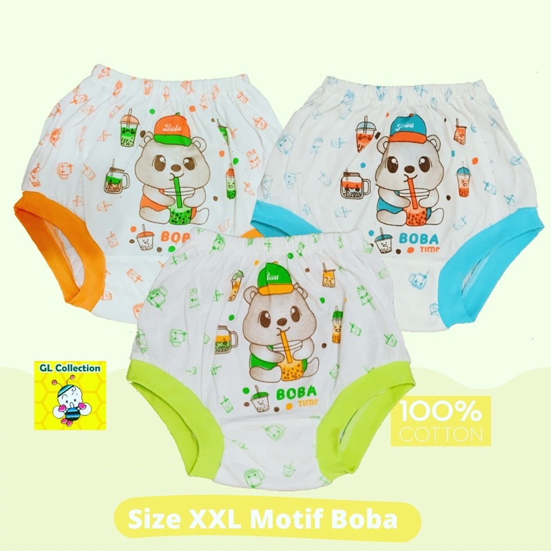 CD Celana Dalam Anak Jumbo Size XXL All Size 5 - 6 Tahun 100% Katun SNI [Isi 3 pcs]