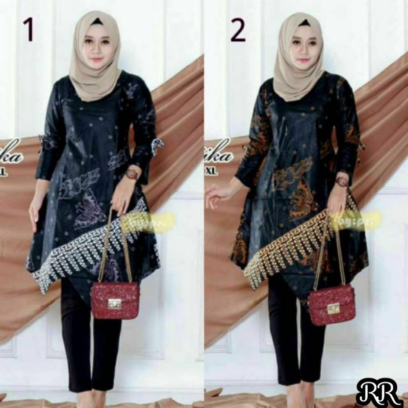 BAJU BATIK WANITA MODERN MONALISA GENES M,L,XL XXL asli PEKALONGAN