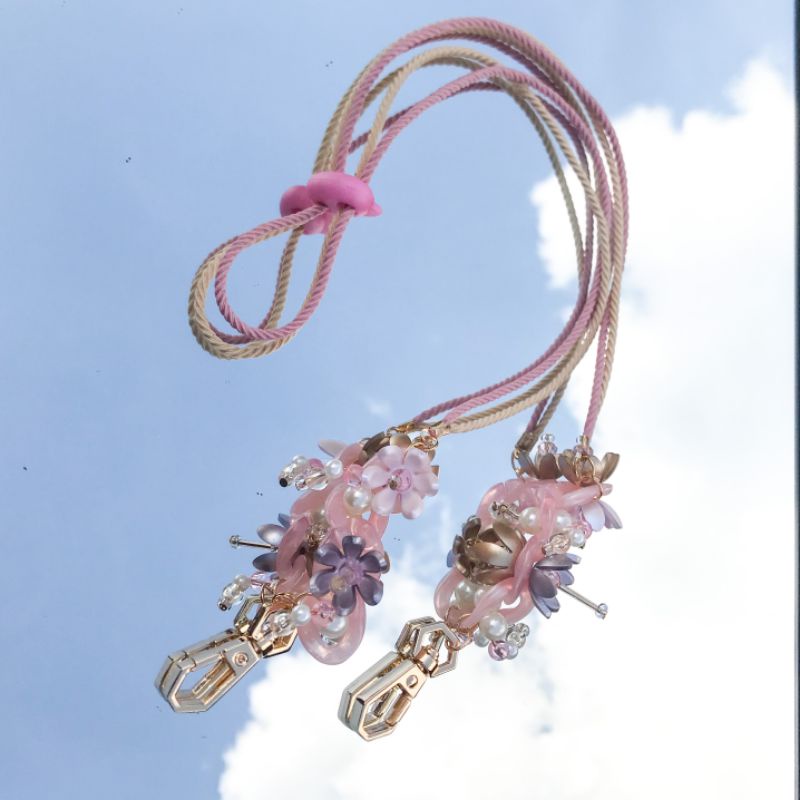 Strap Mask / Rangkai Strap Masker / Pengait Masker Hijab / Tali Gantungan Masker / Headloop / 2in1 Tali Masker / Tali Masker Premium / Konektor Masker / Konektor Masker Hijab / POMPOENY