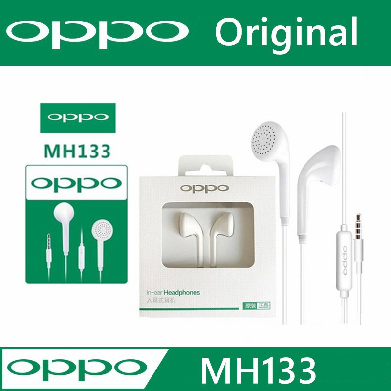 HEADSET OPPO ORIGINAL 99% + MIC / EARPHONE OPPO ORI MH133