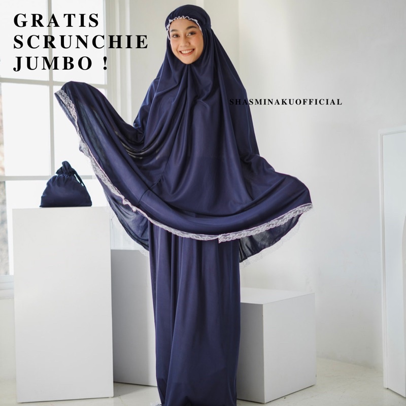 MUKENA TRAVELING RENDA AMPLOP Dewasa JUMBO Polos Mukenah