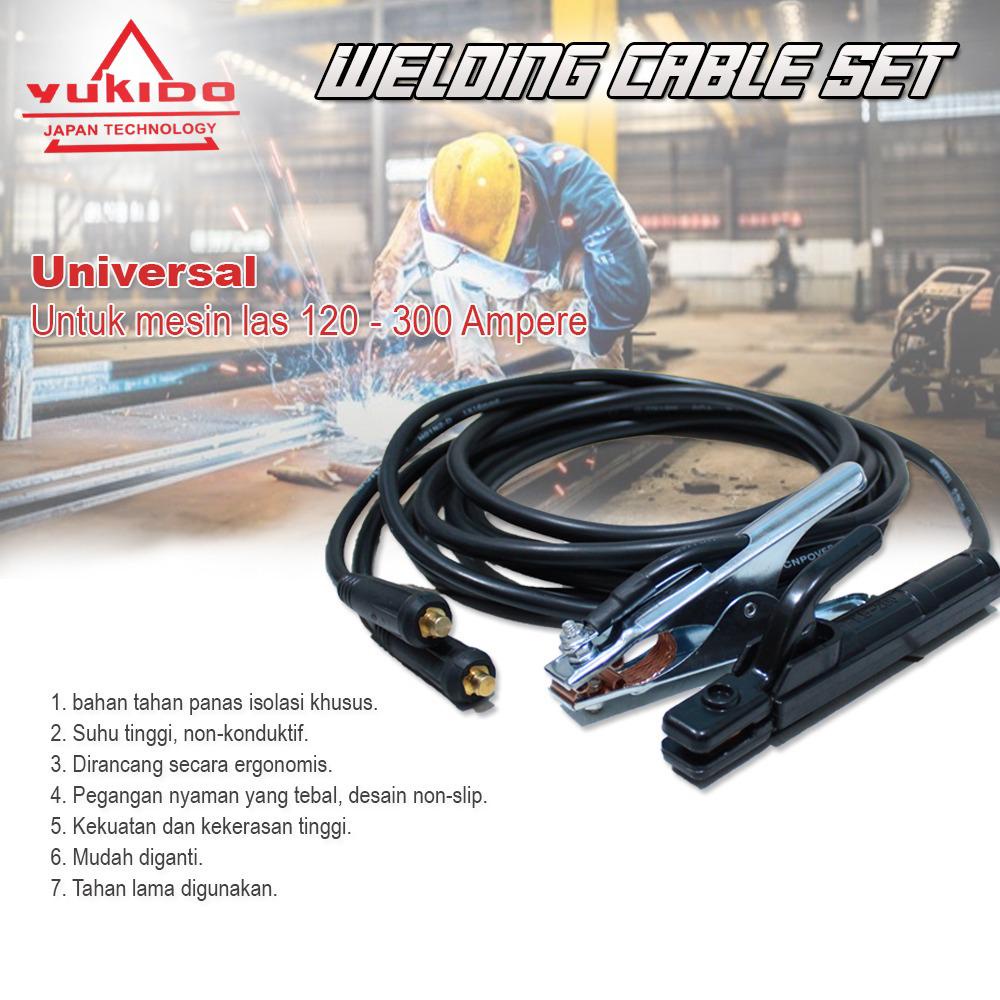 DIJAMIN ORI BOS !! Yukido Kabel Tang Las Set Stang Las Set Masa Kabel Welding Cable set Tembaga