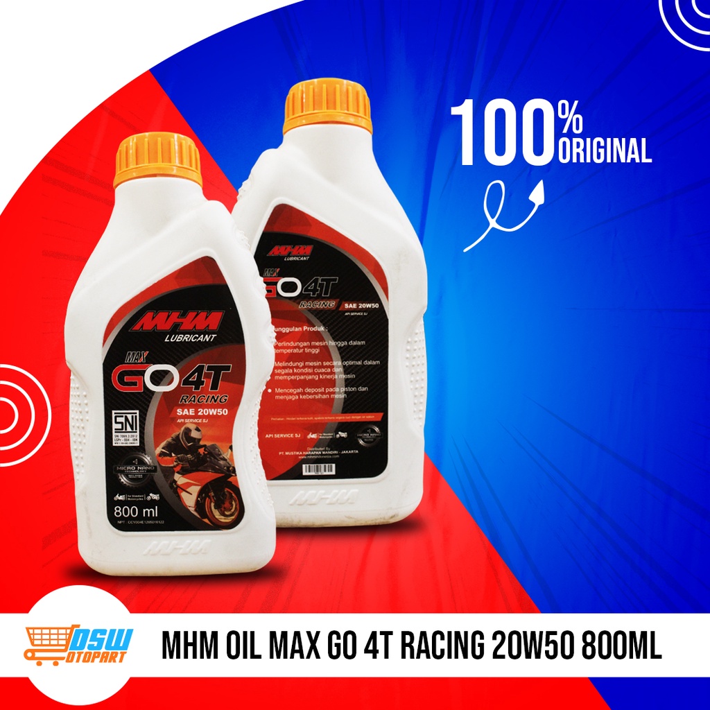 MHM OIL MAX GO 4T RACING 20W50 800ML