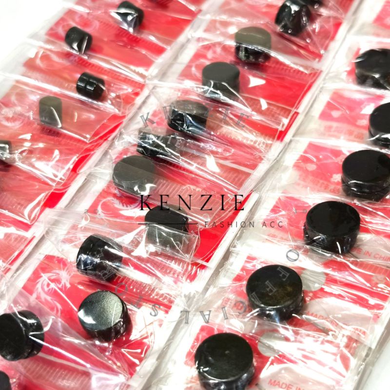 [paling laku] Anting magnet hitam isi 12 pcs