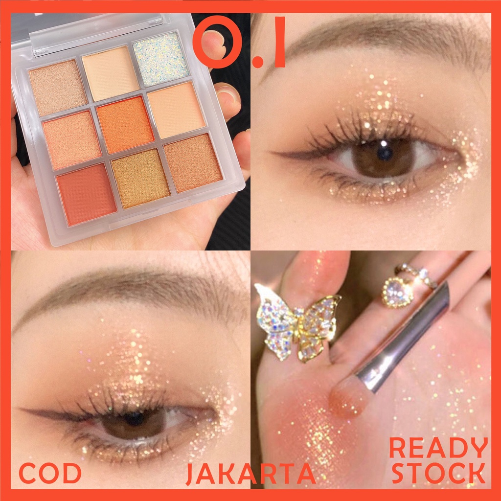 Lameila Eyeshadow Palette 9 Warna Glitter Waterproof Tahan Air Eyeshadow Palet Highlighter All I see is You Pallete