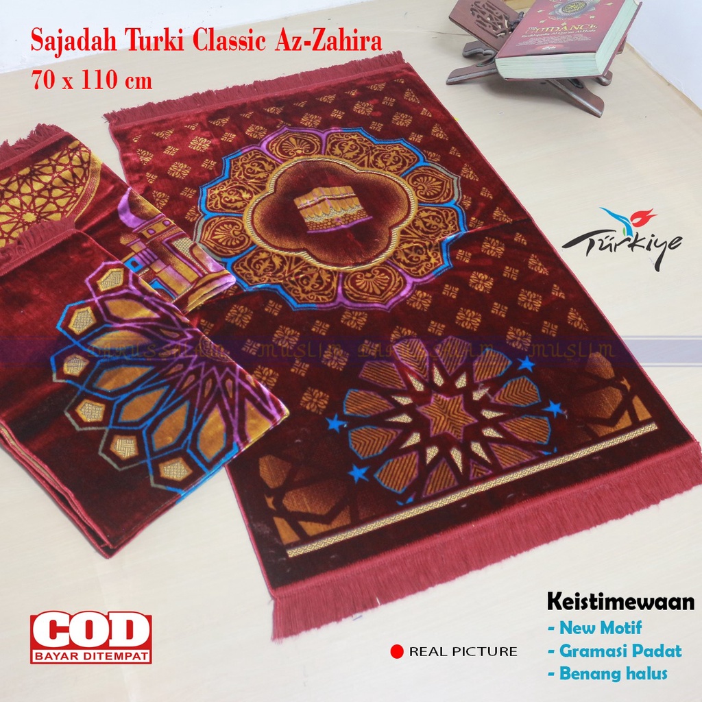 Sajadah Turki Turkey Jumbo Besar Bulu Tebal NEW Motif 70x110 cm Premium Murah - Velteksa Alibaba