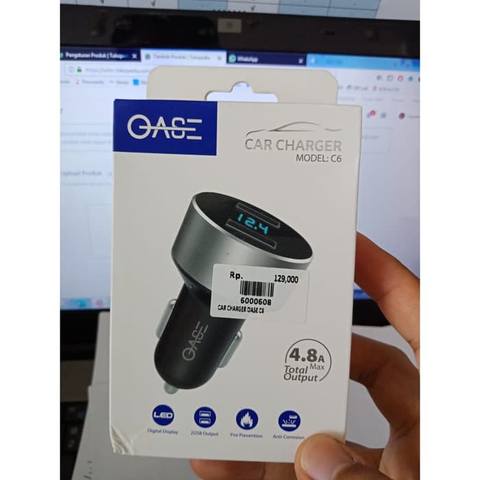 OASE CAR CHARGER MODEL C6 OUTPUT 4.8A MURAH