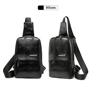 Highland Tas Selempang Kulit USB Charger Tas Slempang Pria Sling Bag IMPORT TS603