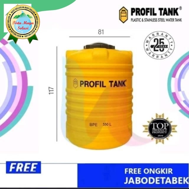 Toren tangki air TANAM PROFIL TANK BPE-550 liter
