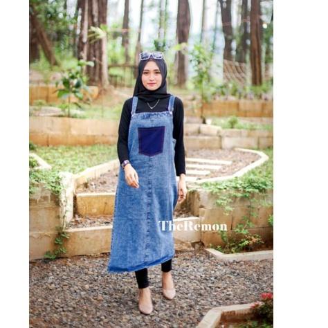 Serbuuuu.. PROMO OVERAL JEANS FIT XL & XXL/OVERAL JEANS BIG POCKET JANETA/OVERALL ROK KODOK JEANS/OV