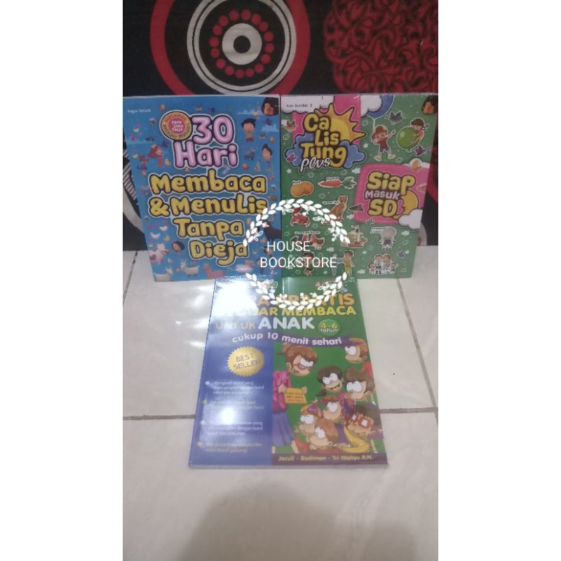 1 PAKET 3 BUKU BEST SELLER ANAK TK DAN PAUD KERTAS HVS FULL COLOUR