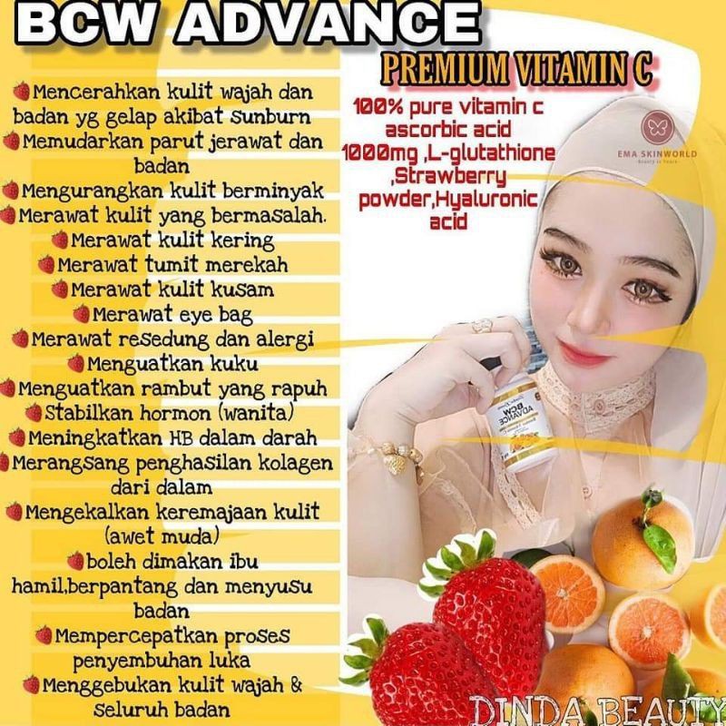 herbal BCW ADVANCE ORiginal jaminan 100% vitamin C boster berkode