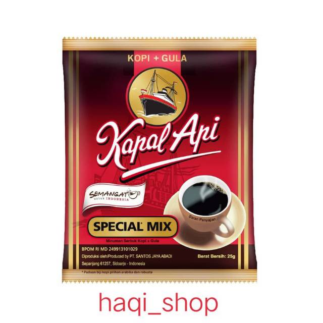 

KOPI KAPAL API SPECIAL MIX 1 SACHET , 25 gram