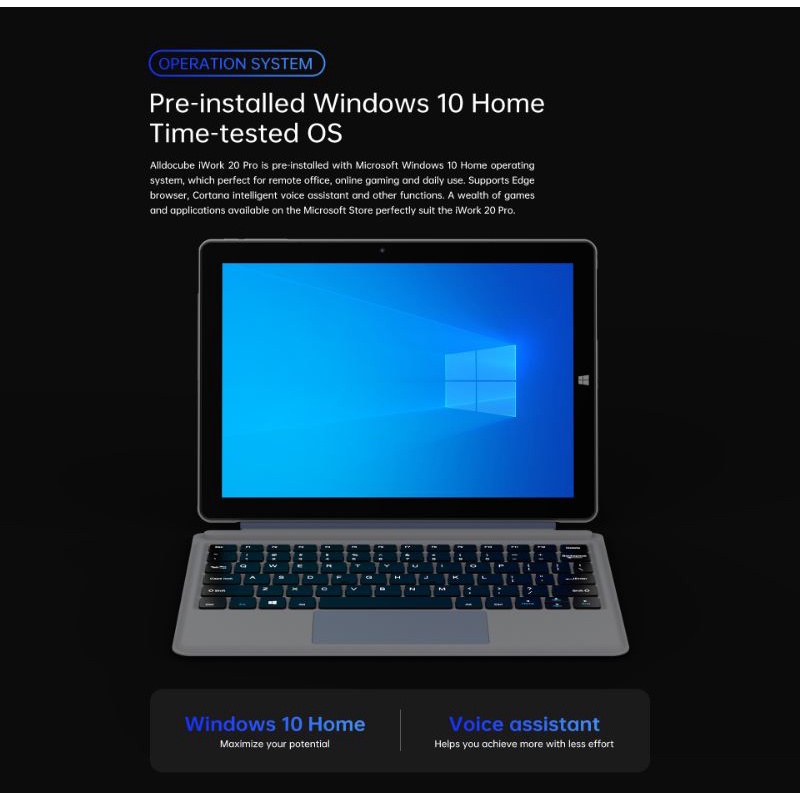 Alldocube iWork20 Pro 8/128GB SSD N4120 Windows 11 IPS 10.5&quot; Keyboard+Stylus Pen