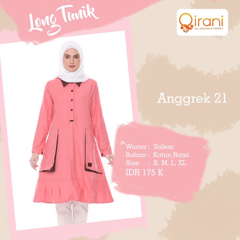 Qirani Tunik Baju Olahraga Wanita Muslim Terbaru Anggrek21 ...